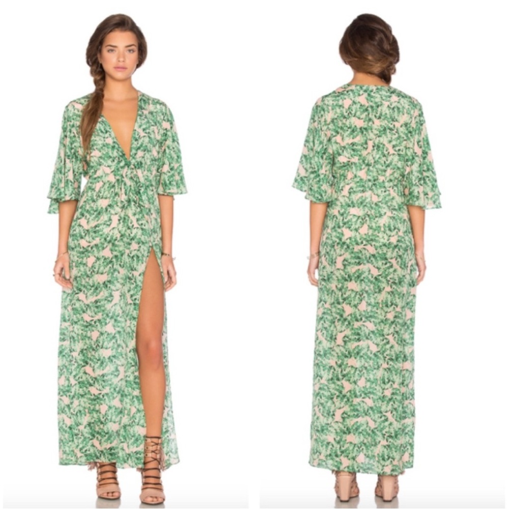 Green maxi dress | size S